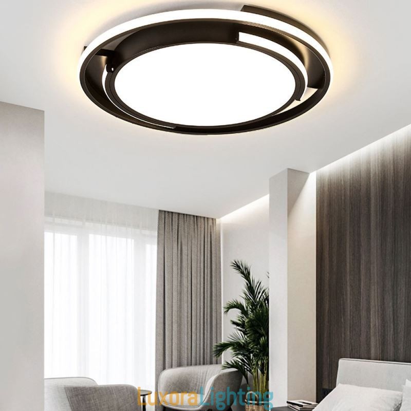 Designer Touch Decorative Modern Minimalist Flush Mount Ceiling Light Circular Ceiling Fixture