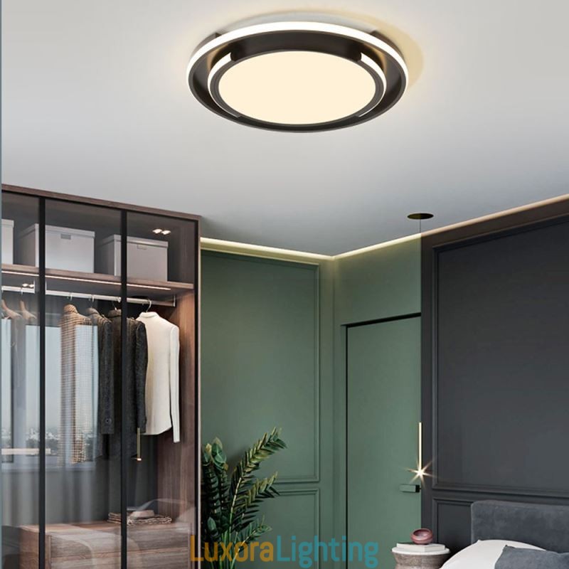 Designer Touch Decorative Modern Minimalist Flush Mount Ceiling Light Circular Ceiling Fixture