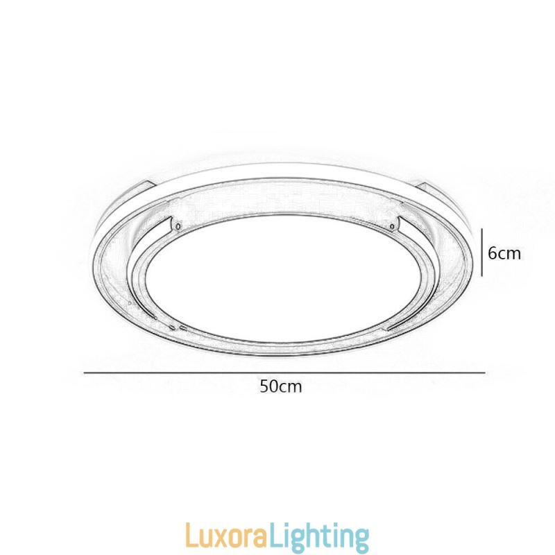 Designer Touch Decorative Modern Minimalist Flush Mount Ceiling Light Circular Ceiling Fixture