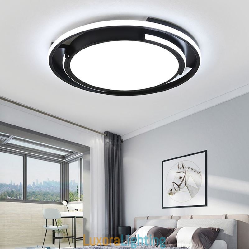 Designer Touch Decorative Modern Minimalist Flush Mount Ceiling Light Circular Ceiling Fixture