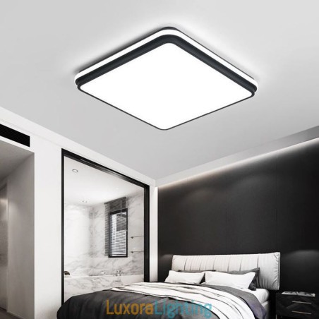 Designer Touch Decorative Minimalist Square Flush Mount Ceiling Light Fixture Modern Acrylic Lighting