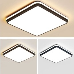 Designer Touch Decorative Minimalist Square Flush Mount Ceiling Light Fixture Modern Acrylic Lighting