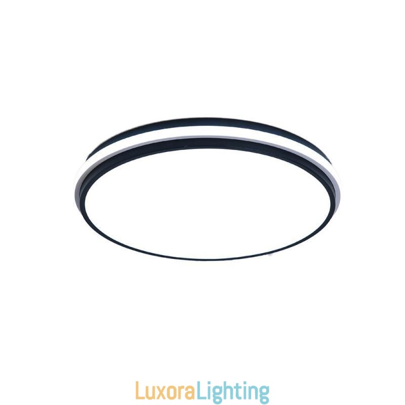 Designer Touch Decorative Minimalist Circular Flush Mount Ceiling Light Fixture Modern Acrylic Lighting