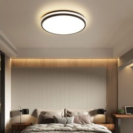 Designer Touch Decorative Minimalist Circular Flush Mount Ceiling Light Fixture Modern Acrylic Lighting
