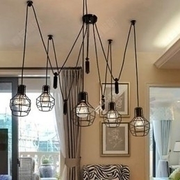 Designer Touch Decorative Dining Sitting Chandelier American Country Lamps And Lanterns Lift Tiny Cages Droplight