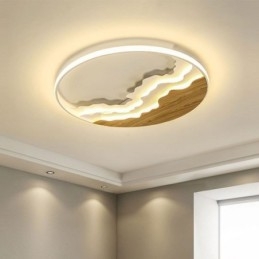 Designer Touch Decorative Round Flush Mount Unique Wave Shaped Acrylic Ceiling Light