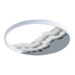 Designer Touch Decorative Round Flush Mount Unique Wave Shaped Acrylic Ceiling Light
