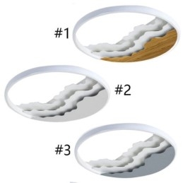 Designer Touch Decorative Round Flush Mount Unique Wave Shaped Acrylic Ceiling Light