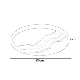 Designer Touch Decorative Round Flush Mount Unique Wave Shaped Acrylic Ceiling Light