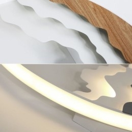 Designer Touch Decorative Round Flush Mount Unique Wave Shaped Acrylic Ceiling Light