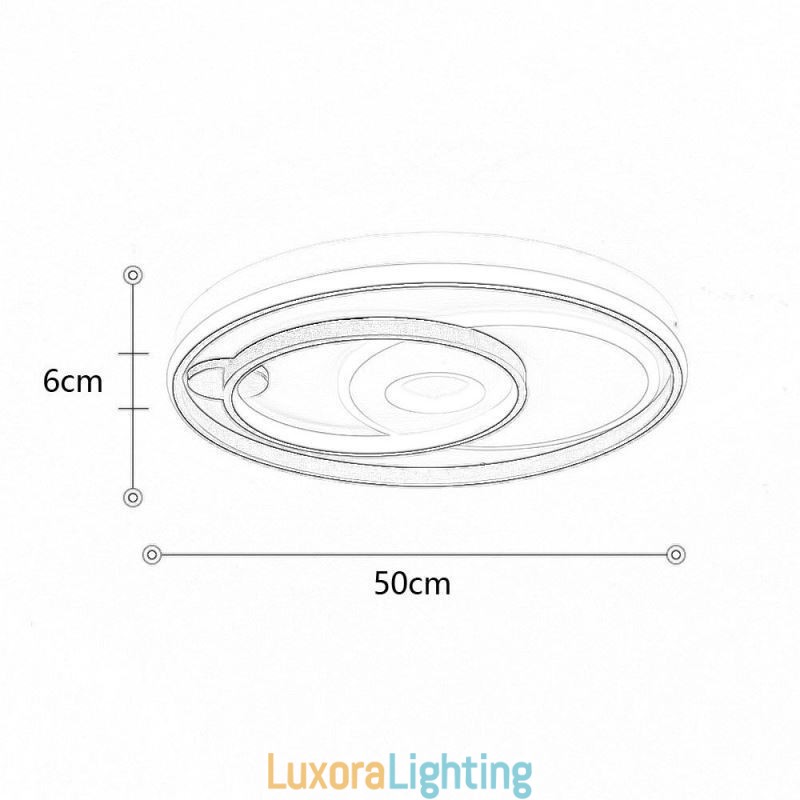 Designer Touch Decorative Overlapping Round Flush Mount Ceiling Light Modern Acrylic Light