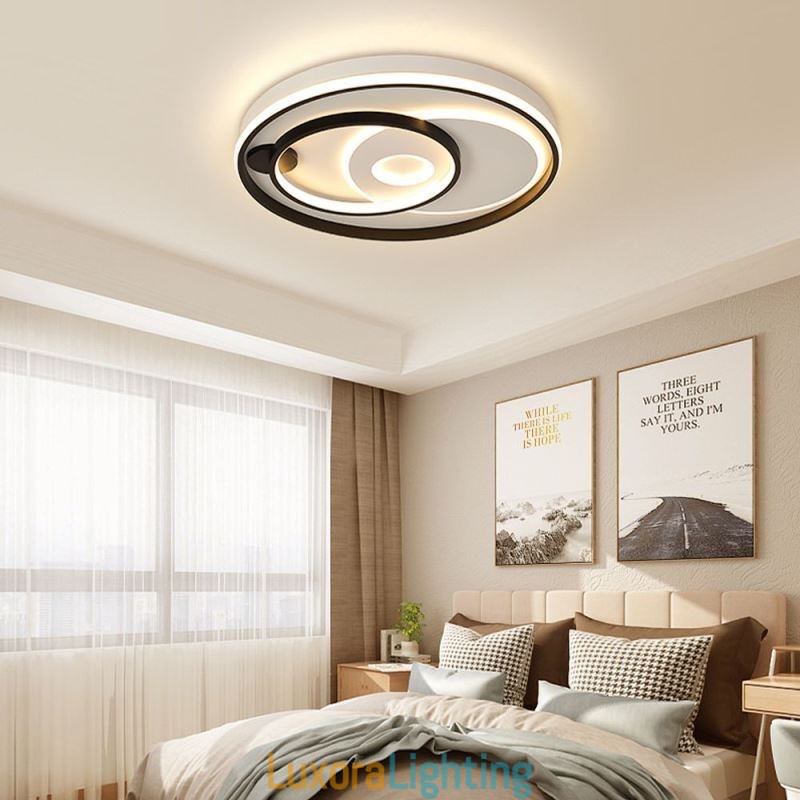 Designer Touch Decorative Overlapping Round Flush Mount Ceiling Light Modern Acrylic Light