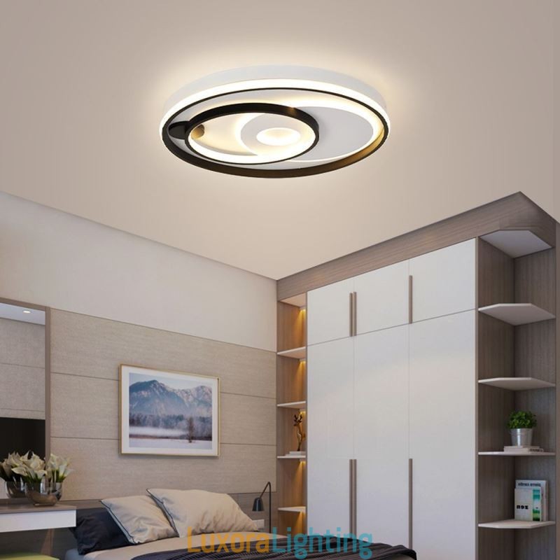 Designer Touch Decorative Overlapping Round Flush Mount Ceiling Light Modern Acrylic Light