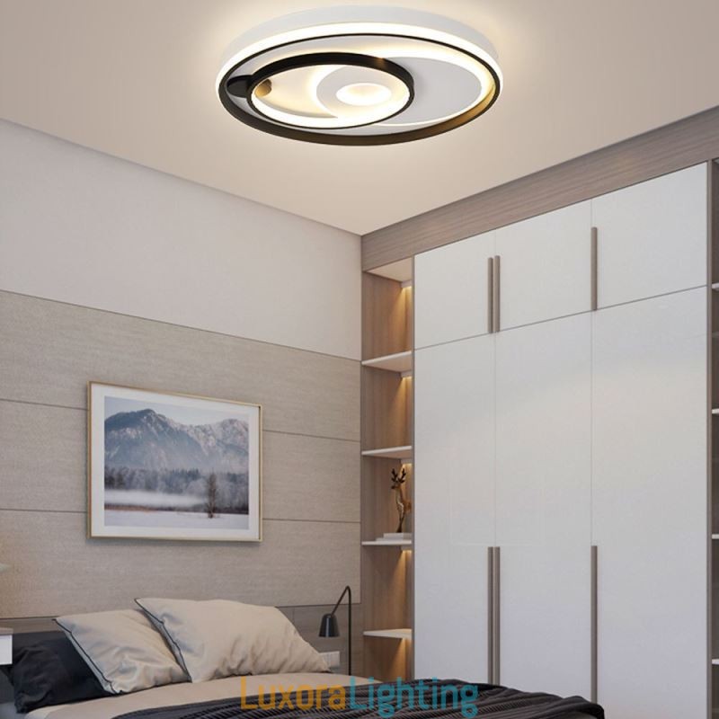 Designer Touch Decorative Overlapping Round Flush Mount Ceiling Light Modern Acrylic Light