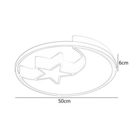 Designer Touch Decorative Moon & Star Flush Mount Ceiling Light