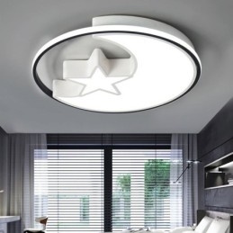 Designer Touch Decorative Moon & Star Flush Mount Ceiling Light