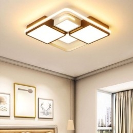 Designer Touch Decorative Modern Flush Mount Ceiling Light Acrylic Square Black and White Light Fixture