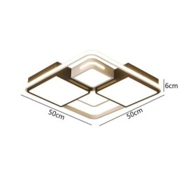 Designer Touch Decorative Modern Flush Mount Ceiling Light Acrylic Square Black and White Light Fixture