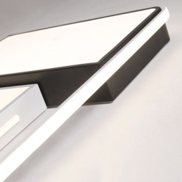 Designer Touch Decorative Modern Flush Mount Ceiling Light Acrylic Square Black and White Light Fixture