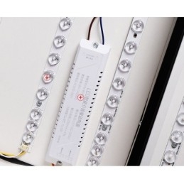 Designer Touch Decorative Modern Flush Mount Ceiling Light Acrylic Square Black and White Light Fixture