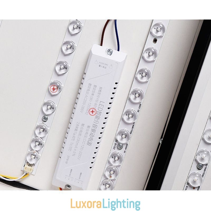 Designer Touch Decorative Modern Flush Mount Ceiling Light Acrylic Square Black and White Light Fixture