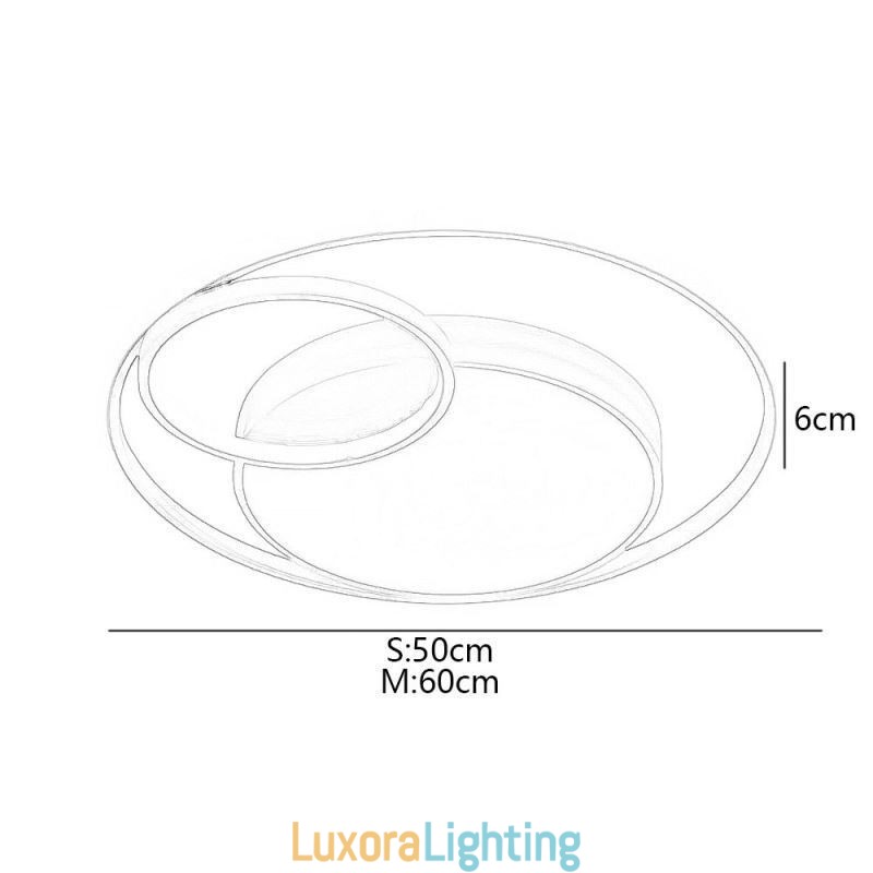 Designer Touch Decorative Modern Circular Flush Mount Ceiling Light