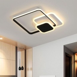 Designer Touch Decorative Square Frames Flush Mount Ceiling Light