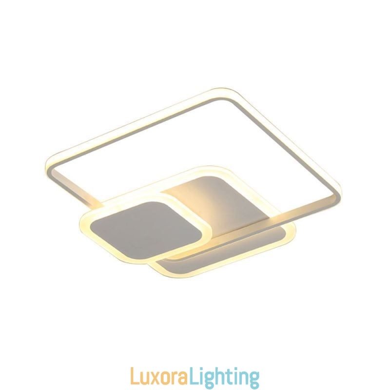 Designer Touch Decorative Square Frames Flush Mount Ceiling Light