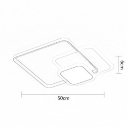 Designer Touch Decorative Square Frames Flush Mount Ceiling Light