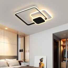 Designer Touch Decorative Square Frames Flush Mount Ceiling Light
