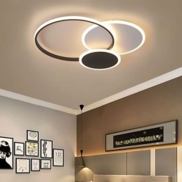 Designer Touch Decorative Round Flush Mount Light Fixture Modern Acrylic Ceiling Light