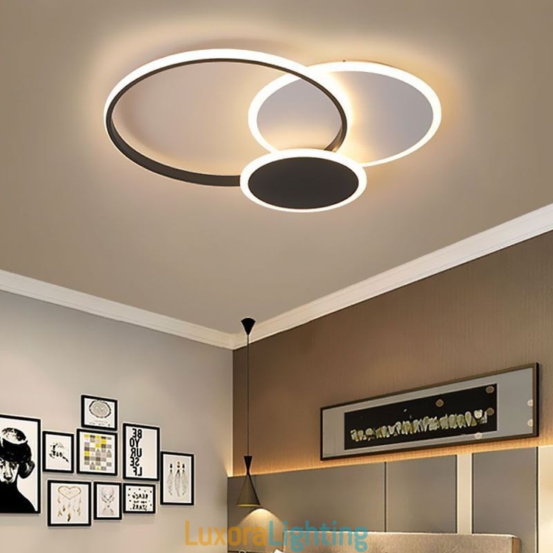 Designer Touch Decorative Round Flush Mount Light Fixture Modern Acrylic Ceiling Light