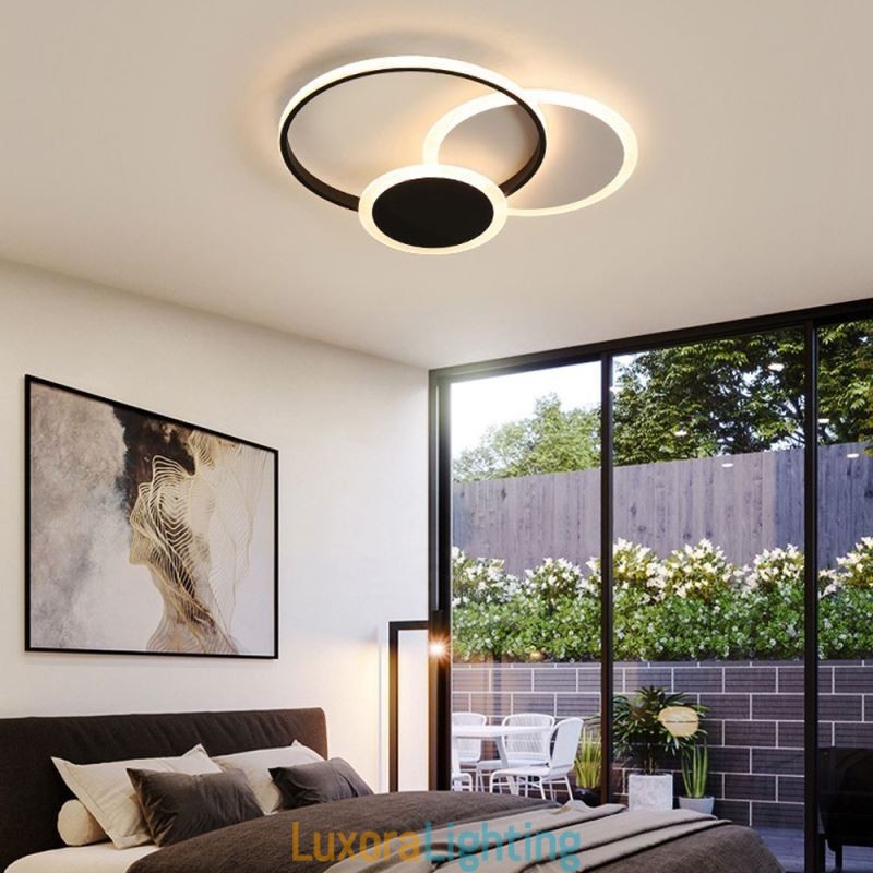 Designer Touch Decorative Round Flush Mount Light Fixture Modern Acrylic Ceiling Light