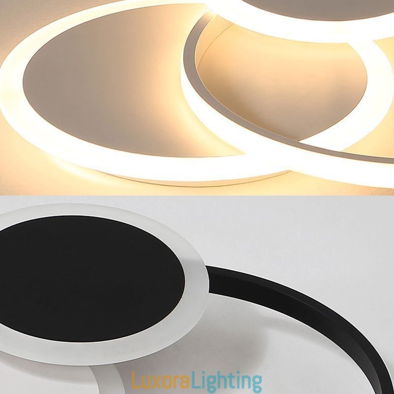 Designer Touch Decorative Round Flush Mount Light Fixture Modern Acrylic Ceiling Light