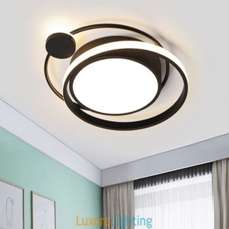 Designer Touch Decorative Contemporary Circular Flush Mount Ceiling Light