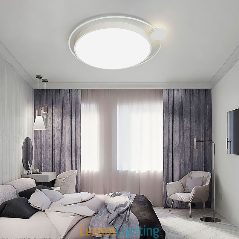 Designer Touch Decorative Simple Style Round Flush Mount Light Fixture Acrylic Ceiling Light