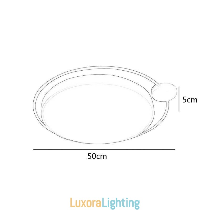 Designer Touch Decorative Simple Style Round Flush Mount Light Fixture Acrylic Ceiling Light