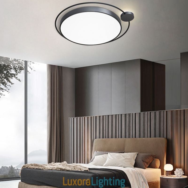 Designer Touch Decorative Simple Style Round Flush Mount Light Fixture Acrylic Ceiling Light