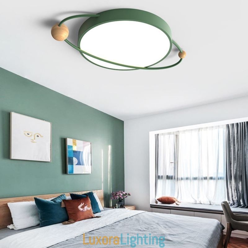 Designer Touch Decorative Modern Round Ceiling Light Planet Flush Mount Light Fixture