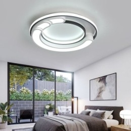 Designer Touch Decorative Circular Flush Mount Light Fixture Acrylic Ceiling Light