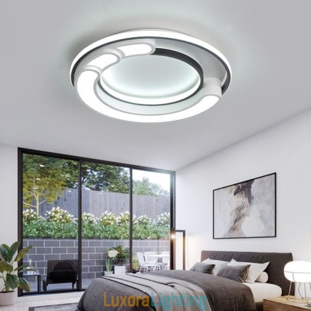 Designer Touch Decorative Circular Flush Mount Light Fixture Acrylic Ceiling Light