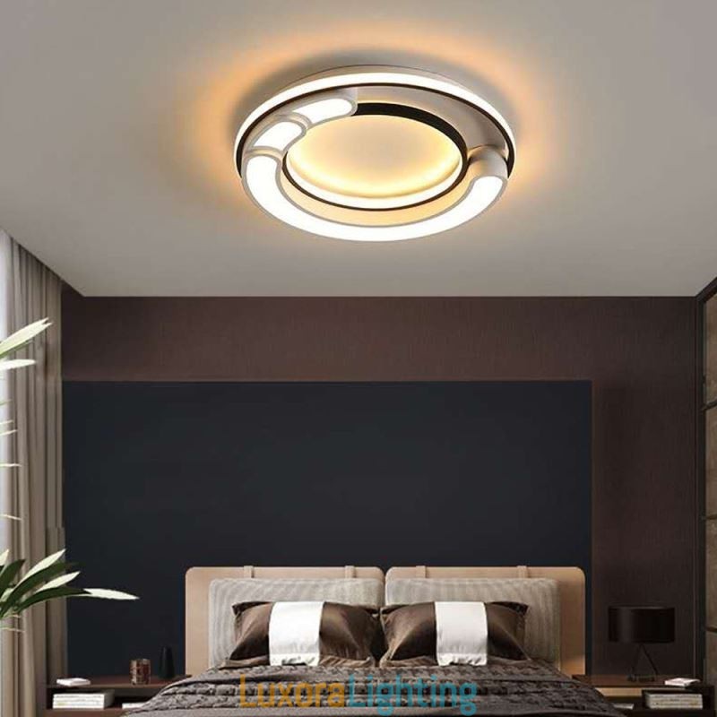 Designer Touch Decorative Circular Flush Mount Light Fixture Acrylic Ceiling Light