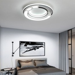 Designer Touch Decorative Circular Flush Mount Light Fixture Acrylic Ceiling Light