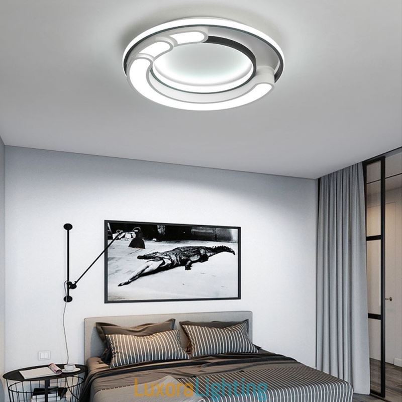Designer Touch Decorative Circular Flush Mount Light Fixture Acrylic Ceiling Light