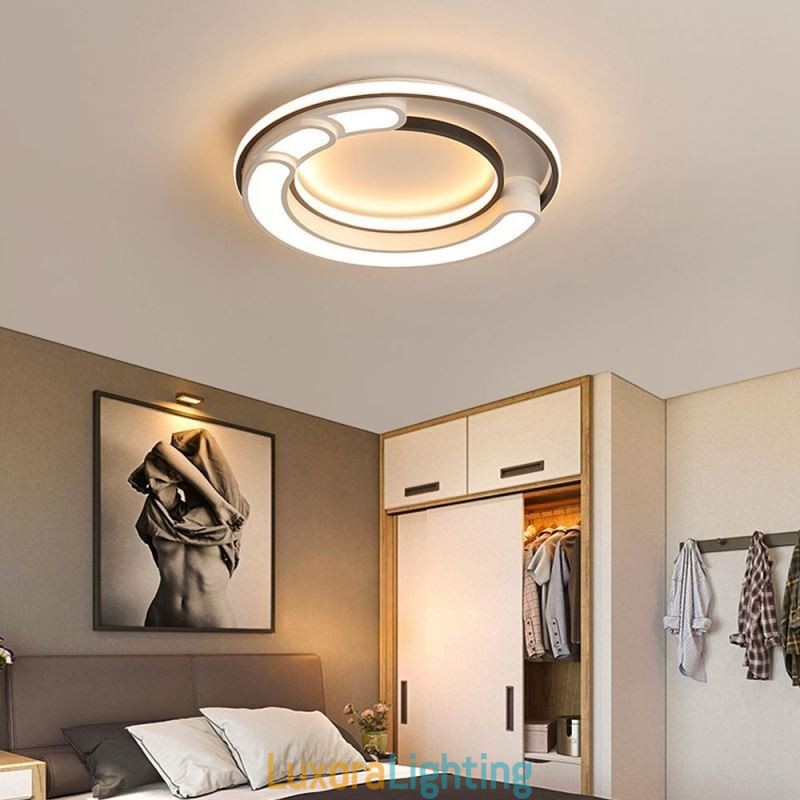Designer Touch Decorative Circular Flush Mount Light Fixture Acrylic Ceiling Light