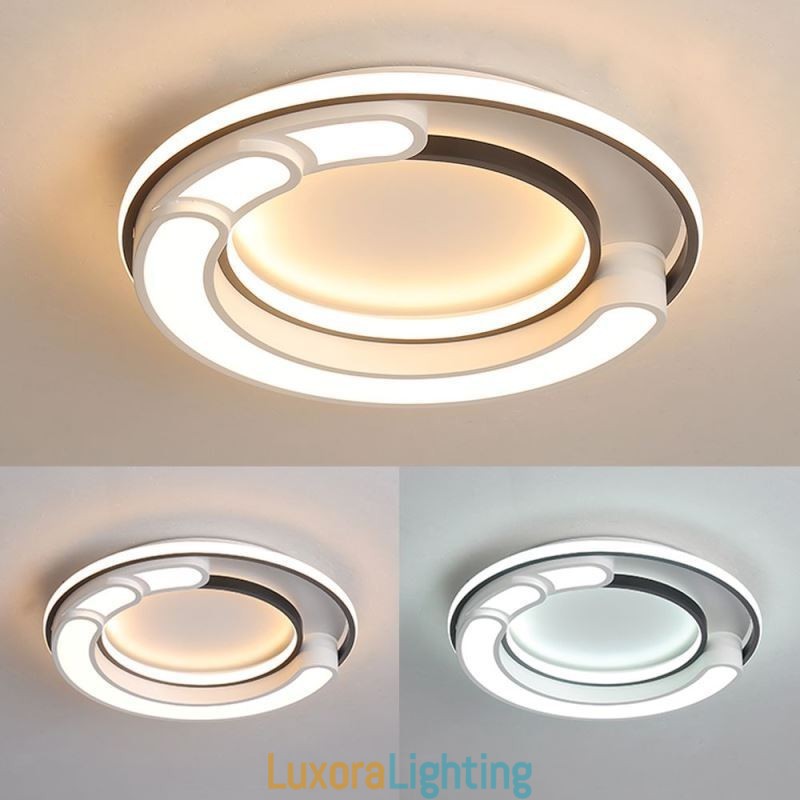 Designer Touch Decorative Circular Flush Mount Light Fixture Acrylic Ceiling Light
