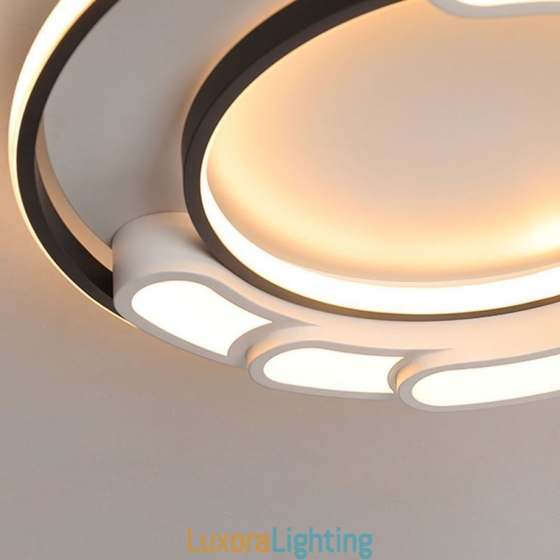 Designer Touch Decorative Circular Flush Mount Light Fixture Acrylic Ceiling Light
