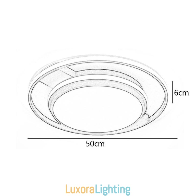Designer Touch Decorative Modern Minimalist Flush Mount Light Fixture Round Ceiling Light