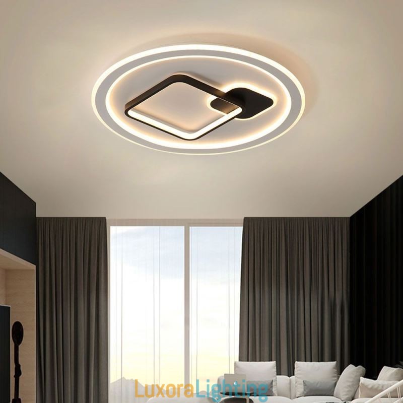 Designer Touch Decorative Modern Minimalist Ceiling Lamp Round and Square Flush Mount Light Fixture