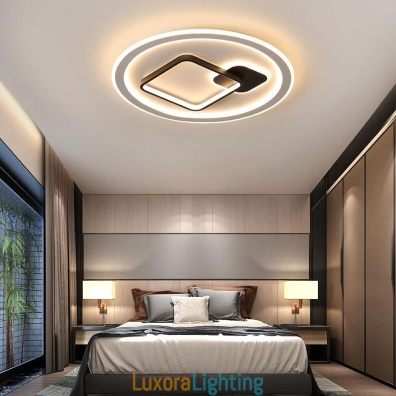 Designer Touch Decorative Modern Minimalist Ceiling Lamp Round and Square Flush Mount Light Fixture